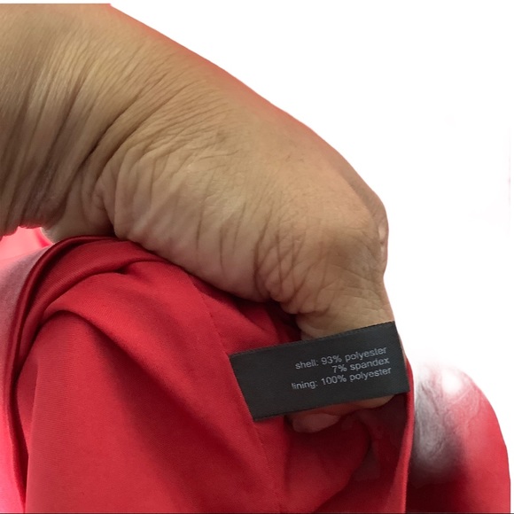 THE LIMITED Red Satin Tie Back Body Con Dress - Picture 10 of 11